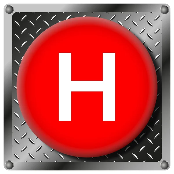 Hospital metallic icon — Stock Photo, Image