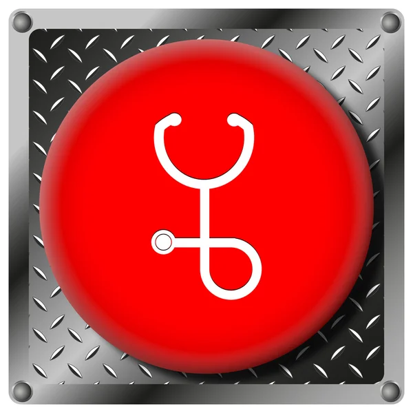 Stethoscope metallic icon — Stock Photo, Image