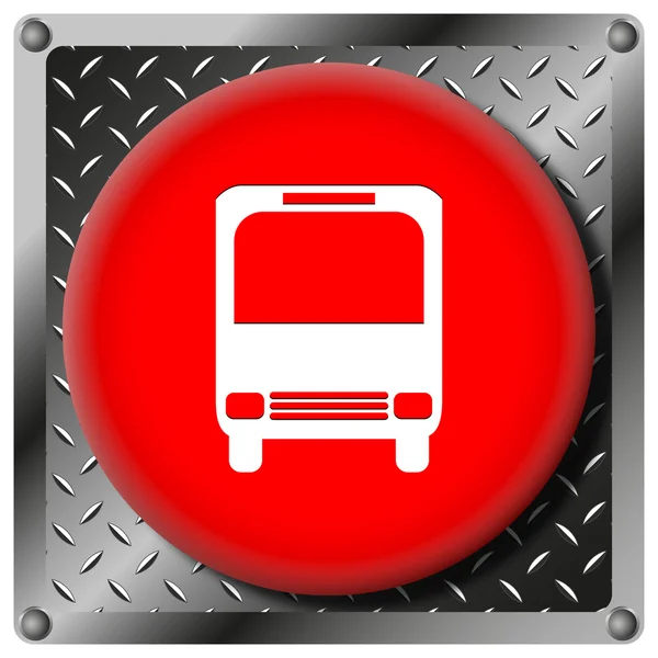 Bus metallic icon — Stock Photo, Image