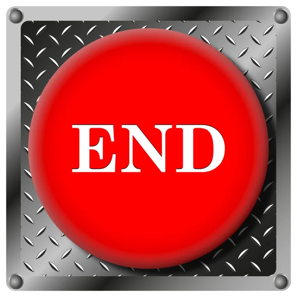 End metallic icon — Stock Photo, Image