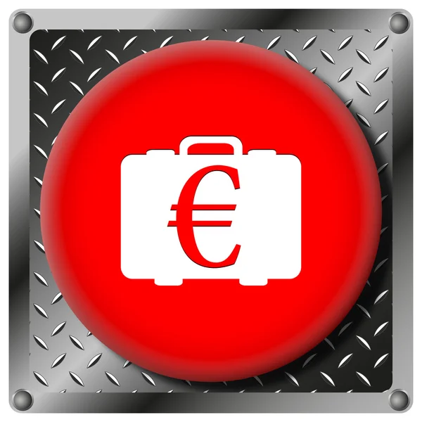 Euro-Tasche Metallic-Symbol — Stockfoto