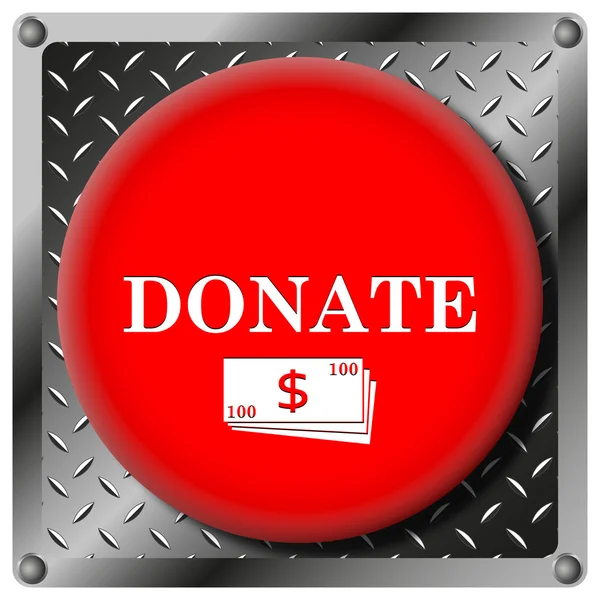 Donate metallic icon — Stock Photo, Image