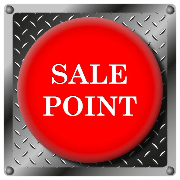 Sale point metallic icon — Stock Photo, Image