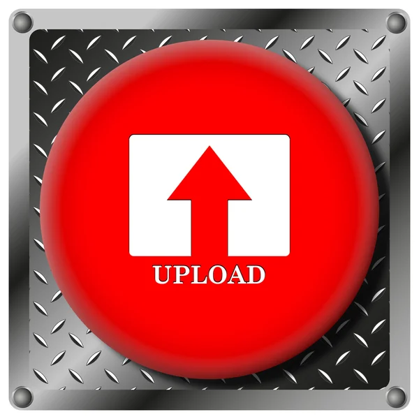 Metalen pictogram uploaden — Stockfoto