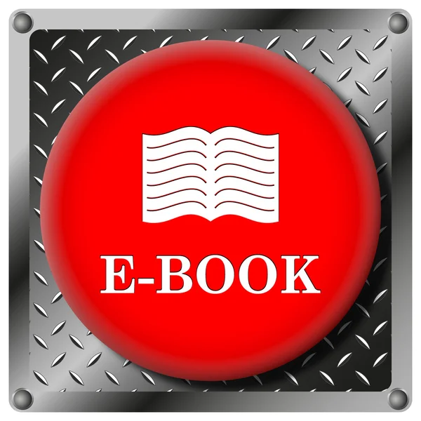Металлическая икона электронной книги — стоковое фото