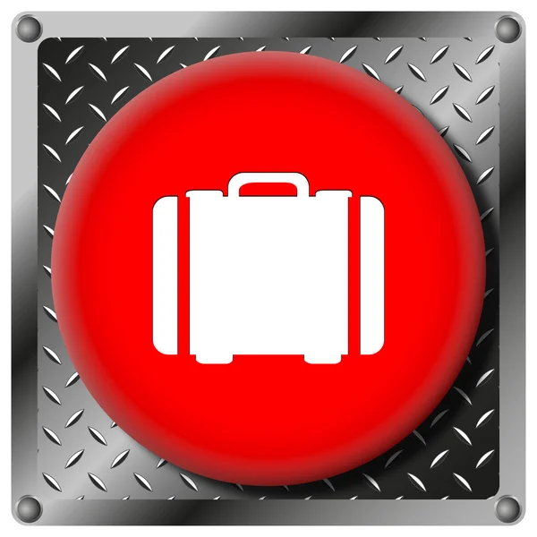 Suitcase metallic icon — Stock Photo, Image