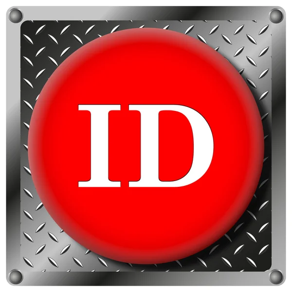 ID kovové ikona — Stock fotografie
