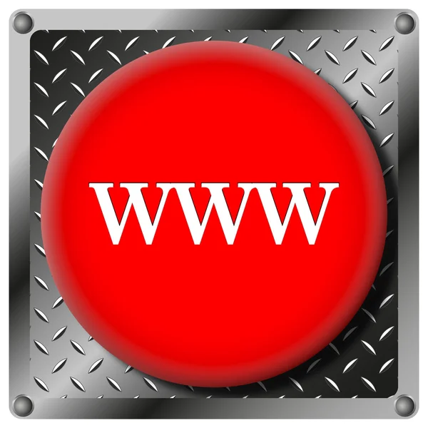 Металлическая икона WWW — стоковое фото