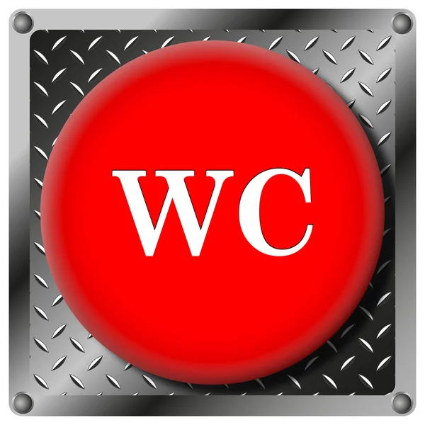 Wc 金属图标 — 图库照片