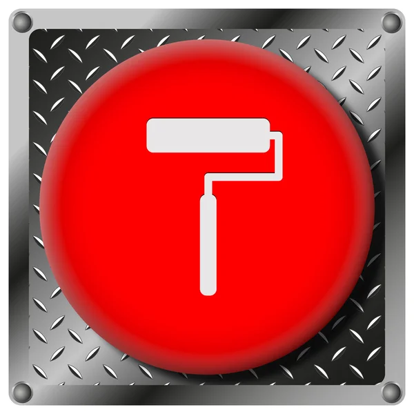 Rodillo icono metálico —  Fotos de Stock
