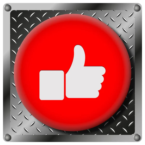 Thumb up metallic icon — Stock Photo, Image
