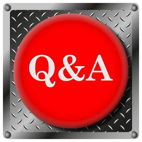 Q&A metallic ikonen — Stockfoto