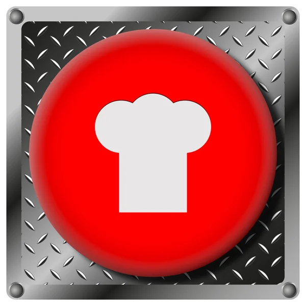 Chef metallic icon — Stock Photo, Image