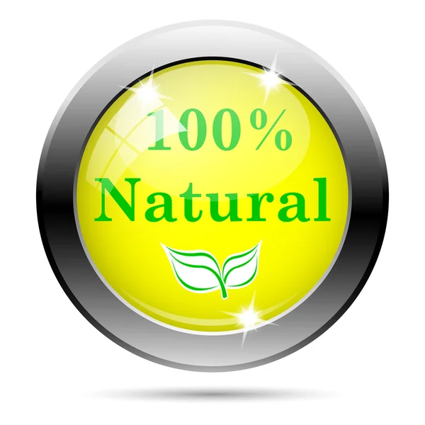 100 Percent natural icon — Stock Photo, Image