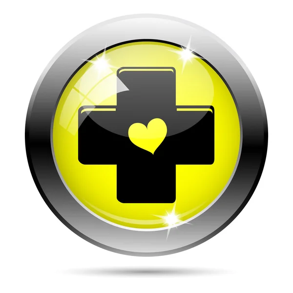 Kreuz mit Herz-Symbol — Stockfoto