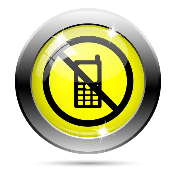 Mobile phone restricted icon — Stock Photo, Image