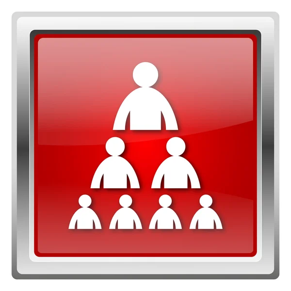 Organizational chart with people icon — Stock Photo, Image