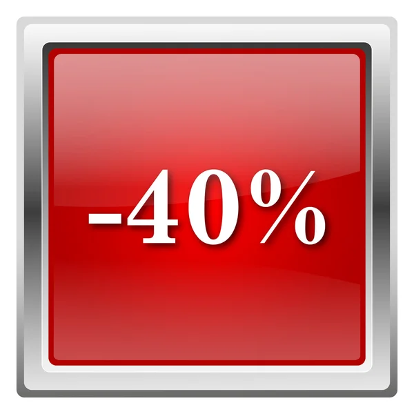 Ikona 40 % slevu — Stock fotografie