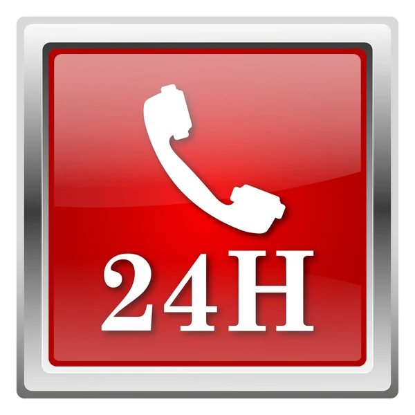 24h telefoonpictogram — Stockfoto