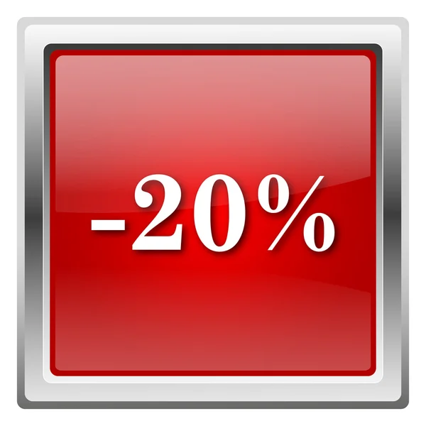 20 percent discount icon — Stock Photo, Image