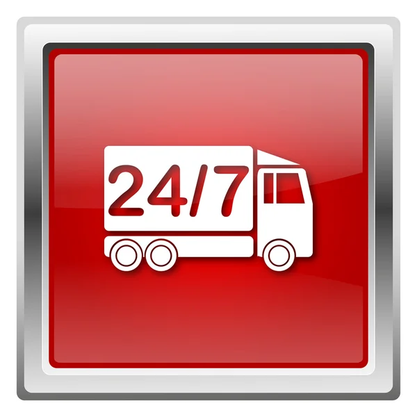 24 7 Lieferwagen-Symbol — Stockfoto