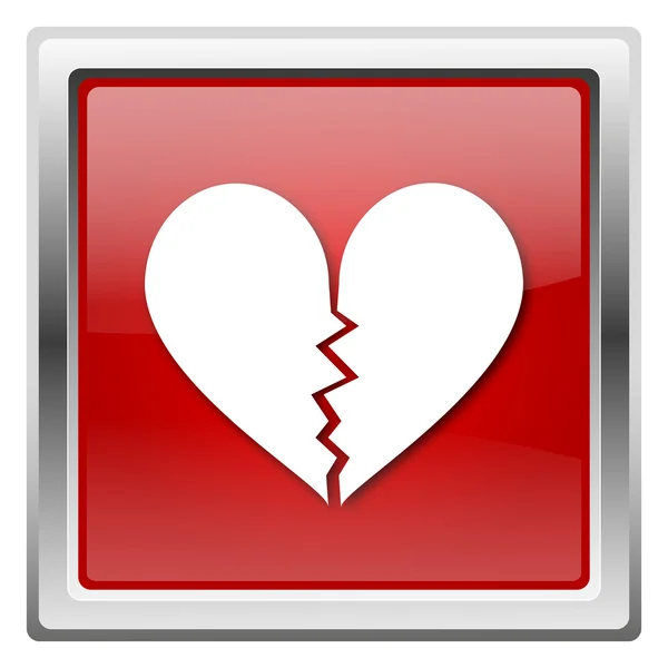 Broken heart icon — Stock Photo, Image