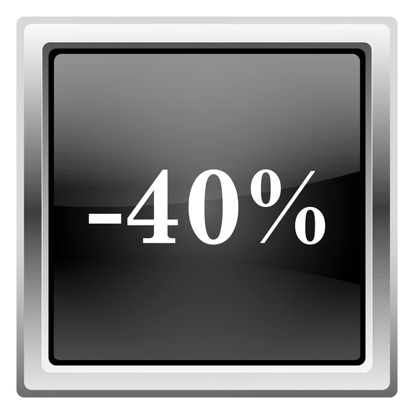 Ikona 40 % slevu — Stock fotografie