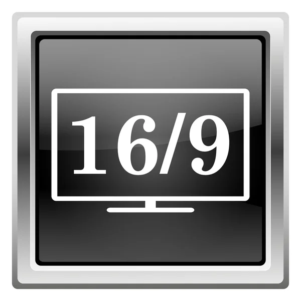 16 9 icono de TV — Foto de Stock