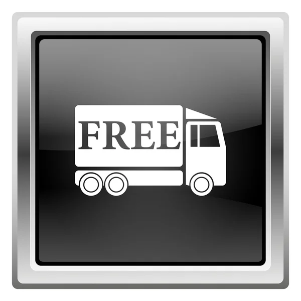 Gratis levering vrachtwagen pictogram — Stockfoto