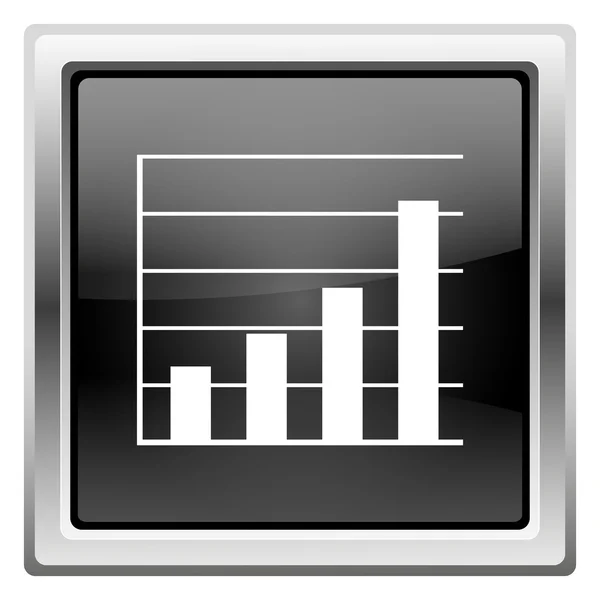 Gráfico barras ícone — Fotografia de Stock