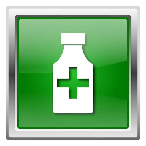 Pillole bottiglia icona — Foto Stock