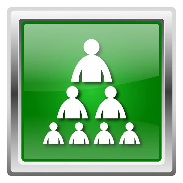 Organizational chart with people icon — Stock Photo, Image