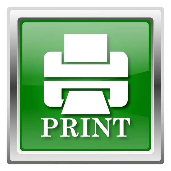 Impresora con palabra icono PRINT — Foto de Stock