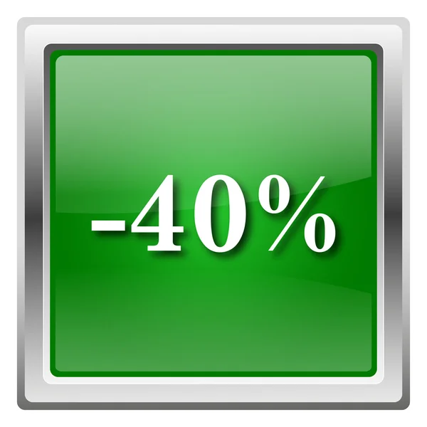 Ikona 40 procent zniżki — Zdjęcie stockowe