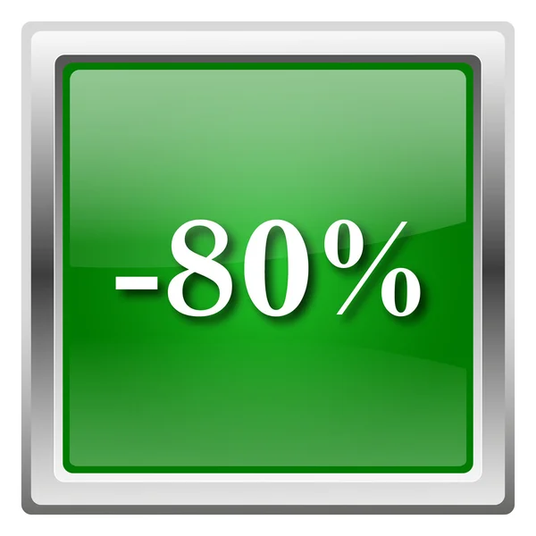 80 procent rabatt ikonen — Stockfoto