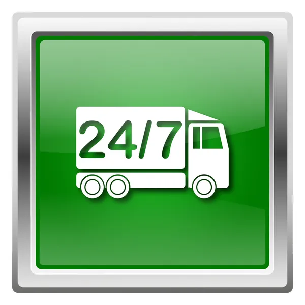 24 7 delivery truck icon — Stock Photo, Image