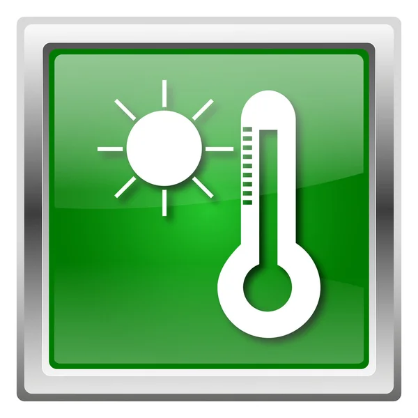 Güneş ve termometre simgesi — Stok fotoğraf