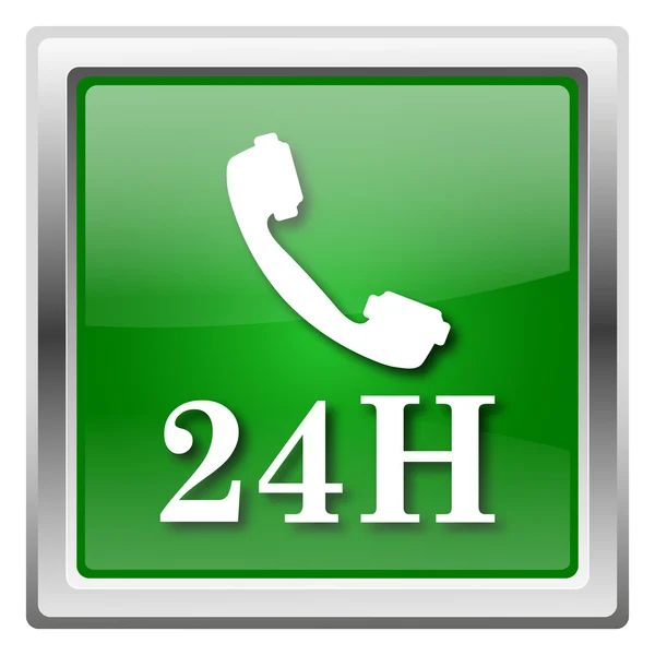 Ícone do telefone 24H — Fotografia de Stock