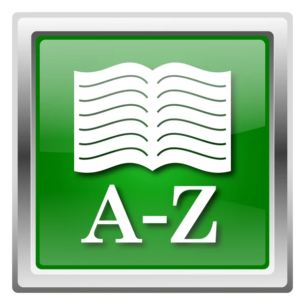 Иконка книги A-Z — стоковое фото