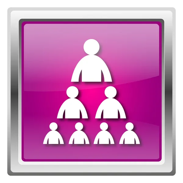 Organizational chart with people icon — Stock Photo, Image