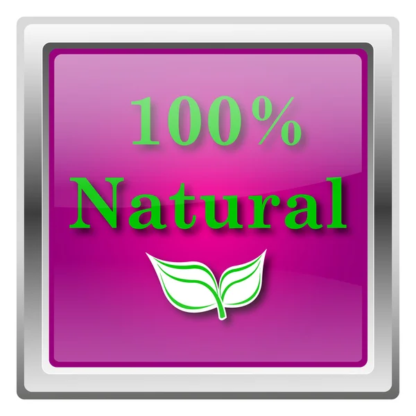 100 por ciento icono natural —  Fotos de Stock