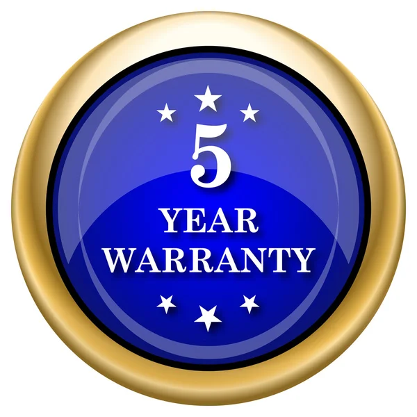 Icono de garantía de 5 años —  Fotos de Stock
