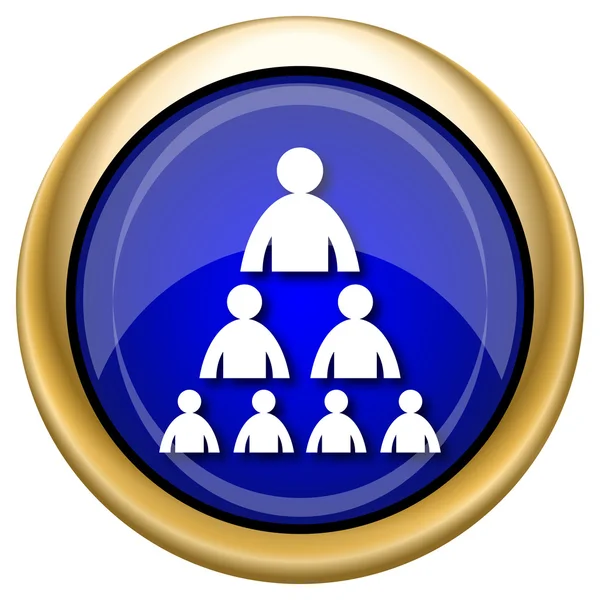 Schemat organizacyjny ikoną ludzi — Zdjęcie stockowe