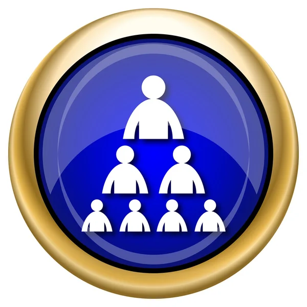 Organizational chart with people icon — Stock Photo, Image