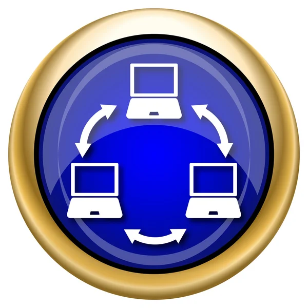 Dator nätverk ikon — Stockfoto