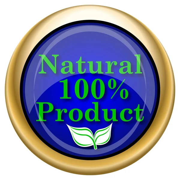 100 procent natuurlijke product icoon — Stockfoto