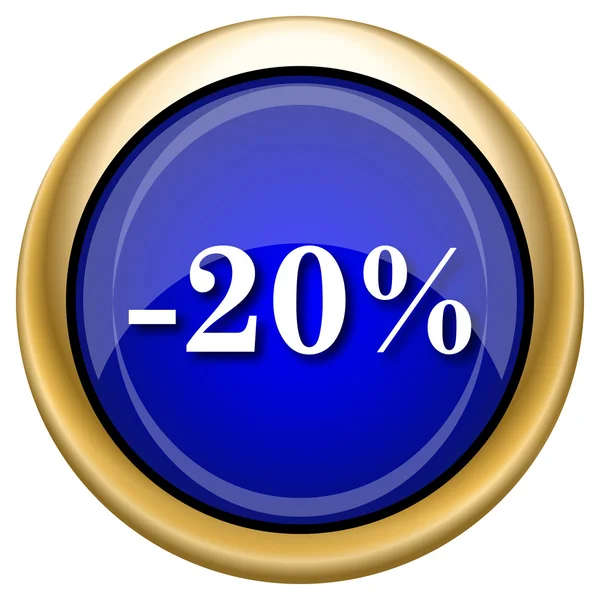 Ikona rabat 20% — Zdjęcie stockowe