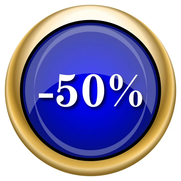 50 por ciento icono de descuento — Foto de Stock
