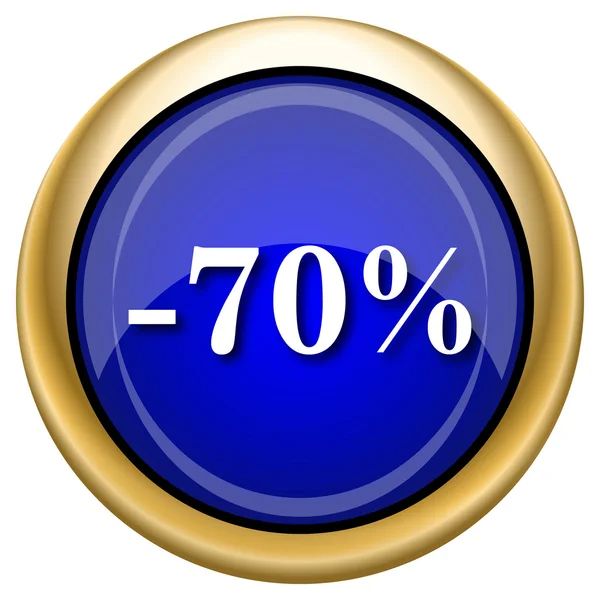 70 por ciento icono de descuento — Foto de Stock