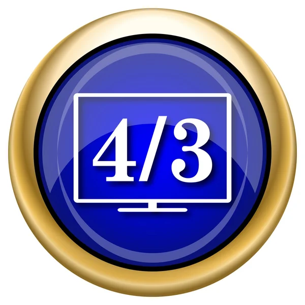 4 3 ikon tv — Zdjęcie stockowe